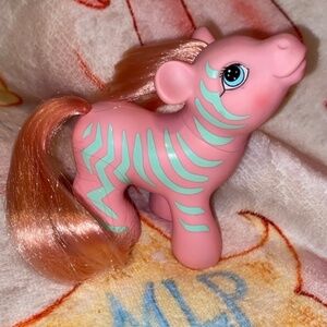 Zig Zag Zebra Pony Friend 1987 Hasbro My Little Pony MLP G1 vintage